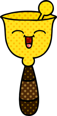 Bir insan tarafından çizilmiş okul çanının çizgi filmi.