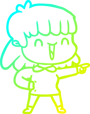 Bir insan tarafından çizilmiş bir karikatür kadın çizimi.