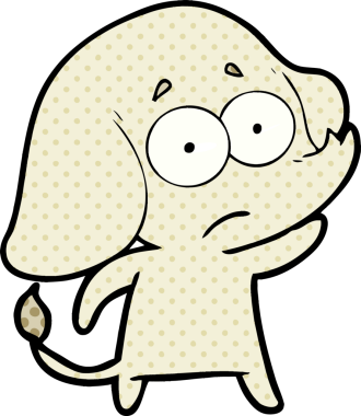 bir insan tarafından çizilmiş belirsiz bir fil.