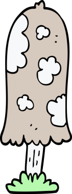 Bir insan tarafından çizilmiş karalama mantarı.