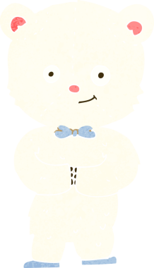 Bir insan tarafından çizilmiş küçük sevimli bir ayı.