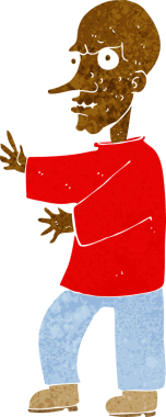 Bir insan tarafından çizilmiş bir karikatür.