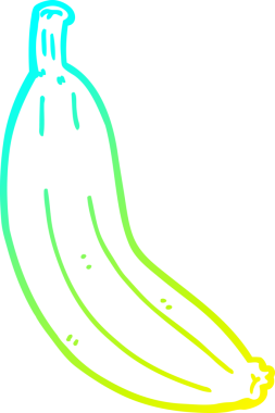 Bir insan tarafından çizilmiş bir muzun soğuk gradyan çizimi