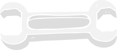 Bir insan tarafından çizilmiş anahtarın düz renk çizimi