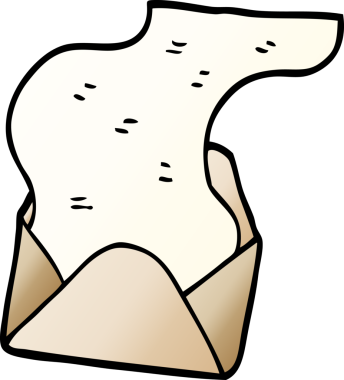 Bir insan tarafından çizilmiş vektör gradyan çizim karikatürü