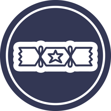 Bir insan tarafından çizilmiş noel krakeri simgesi