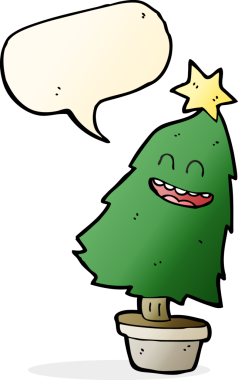 Bir insan tarafından çizilmiş bir konuşma baloncuğuyla dans eden bir karikatür.