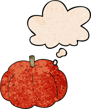 bir insan tarafından çizilmiş grunge desenli balkabağı.