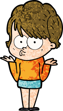 Bir insan tarafından çizilmiş karikatür kadın.