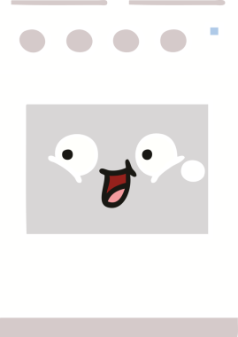 Bir insan tarafından çizilmiş mutfak fırınının düz renkli retro karikatürü