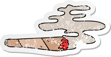 Bir insan tarafından çizilmiş garip bir el çiziminin sıkıntılı çıkartması.