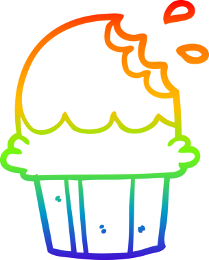 Bir insanın çizdiği çikolatalı kekin gradyan çizgisi