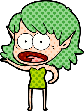 Bir insan tarafından çizilen elf kızı şok etti.