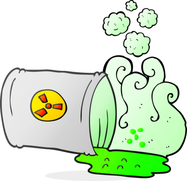 Bir insan tarafından çizilen serbest çizim nükleer atık