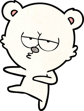 Bir insan tarafından çizilmiş kutup ayısı karikatürü