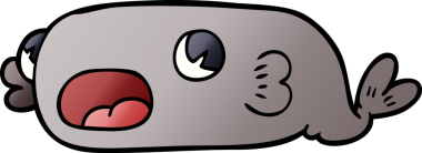 Bir insan tarafından çizilmiş bir balık karalaması.