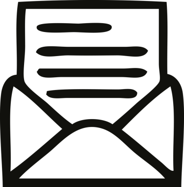 Bir insan tarafından çizilmiş bir mektup ve zarf çizimi