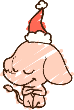 Bir insan tarafından çizilmiş Noel Fili Tebeşiri