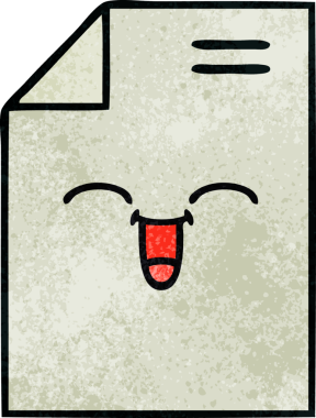 Bir insan tarafından çizilmiş bir kağıdın retro grunge desen karikatürü