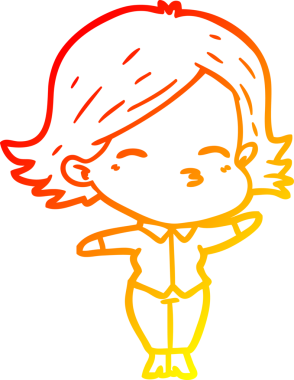 Bir insan tarafından çizilmiş bir karikatür kadın çizimi