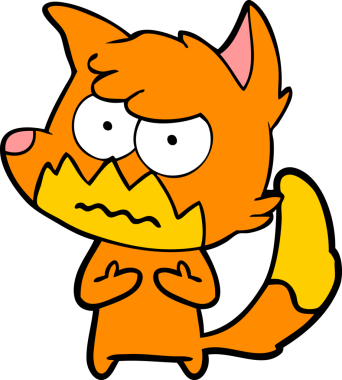 Bir insan tarafından çizilmiş bir tilki.