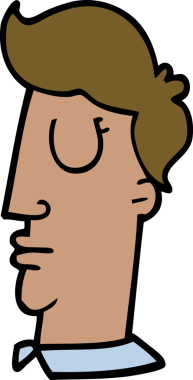 Bir insan tarafından çizilmiş insan kafası.