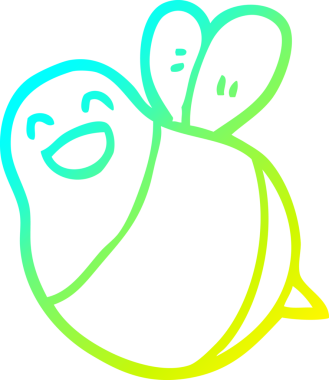 Bir insan tarafından çizilmiş karikatür arısı çizimi