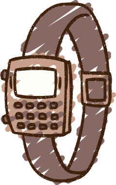 Bir insan tarafından çizilmiş dijital Kol Saati Tebeşiri