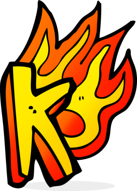 Bir insan tarafından çizilmiş yanan bir karikatür.