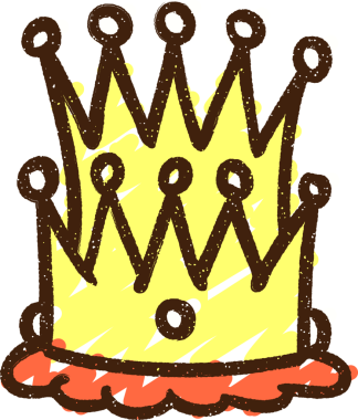 Bir insan tarafından çizilen Crown Tebeşiri