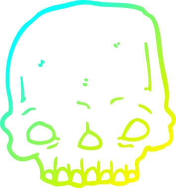 Bir insan tarafından çizilmiş soğuk gradyan bir çizgi film çizimi.