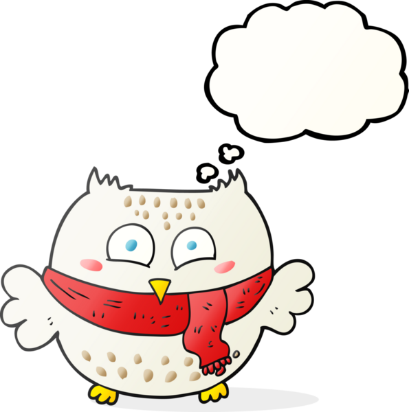 Bir insan tarafından çizilmiş serbest çizim baloncuk baykuş.