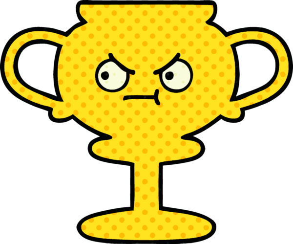 Bir insan tarafından çizilmiş bir kupanın çizgi romanı.