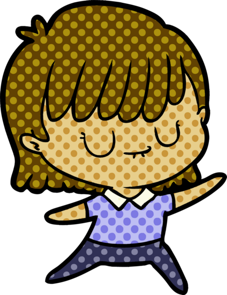 Bir insan tarafından çizilmiş karikatür kadın.