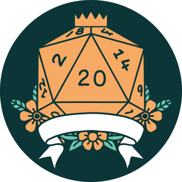 Bir insan tarafından çizilen 20 kritik vuruşun simgesi