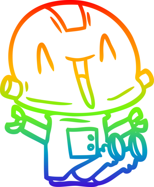 gökkuşağı gradyan çizgisi bir insan tarafından çizilmiş robot çizgi