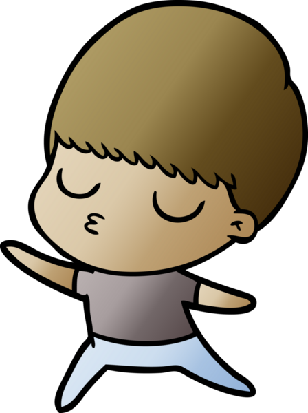 Bir insan tarafından çizilmiş sakin çocuk çizgi filmi.