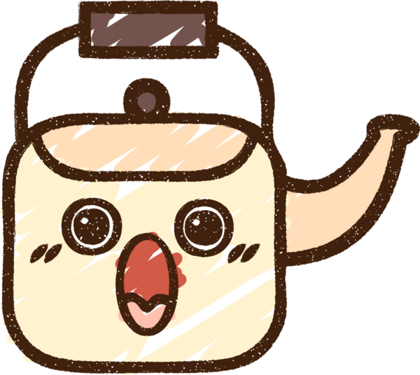 Bir insan tarafından çizilen Kettle Tebeşiri