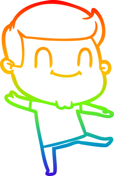 Bir insan tarafından çizilmiş mutlu bir adamın çizgi çizimi.