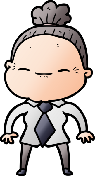 Bir insan tarafından çizilmiş barışçıl yaşlı bir kadın.