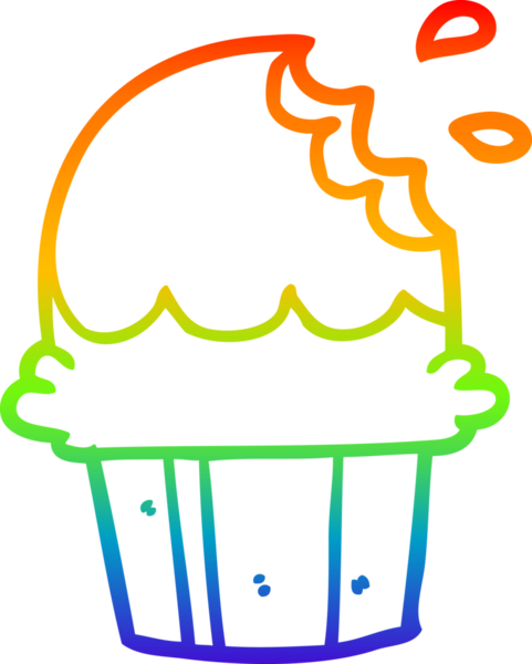 Bir insanın çizdiği çikolatalı kekin gradyan çizgisi