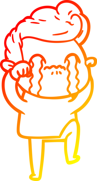 Bir insan tarafından çizilmiş ağlayan bir çizgi film karakteri çizimi.