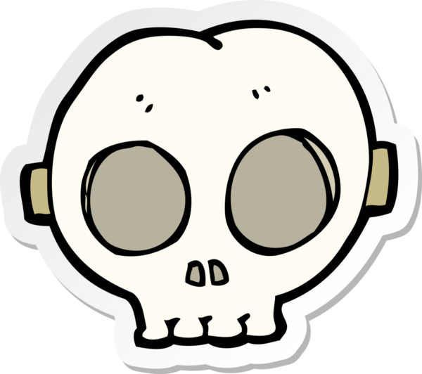 Bir insan tarafından çizilmiş cadılar bayramı maskesinin çıkartması.