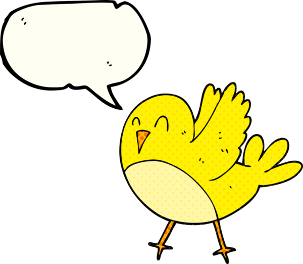 Bir insan tarafından çizilmiş serbest çizilmiş çizgi roman konuşma balonu çizgi film kuşu