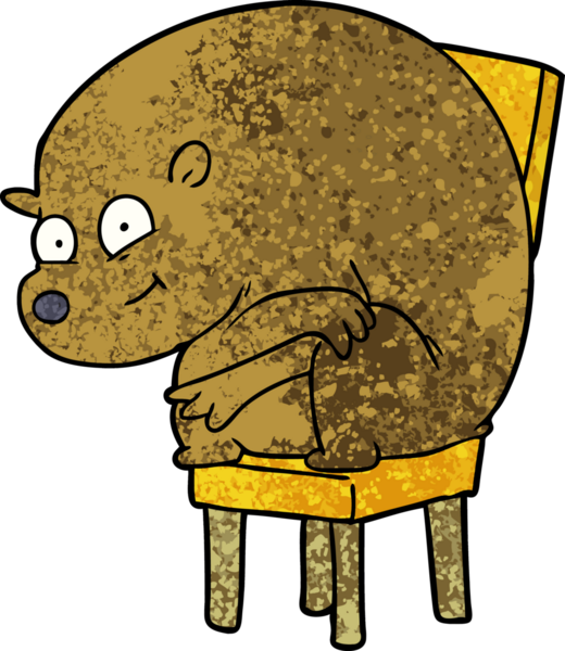 Çizgi film ayısı bir insan tarafından çizilmiş.