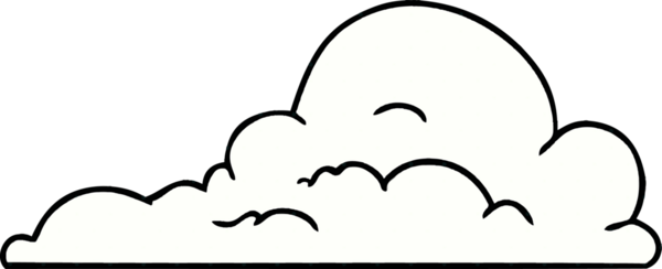 Bir insan tarafından çizilmiş beyaz büyük bulutların karalamaları.