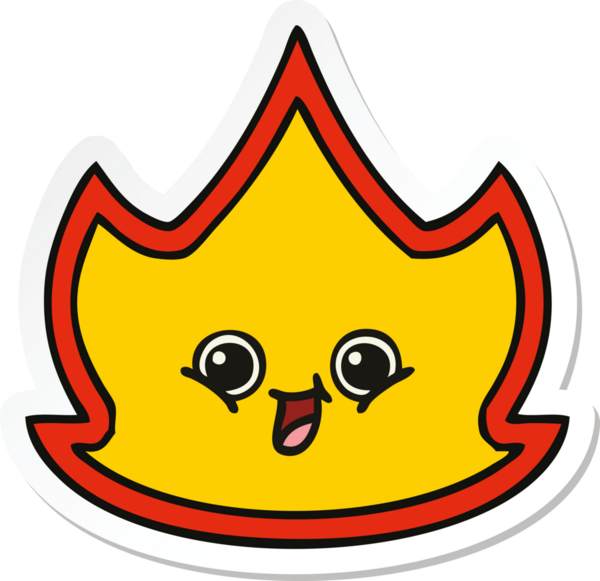 Bir insan tarafından çizilmiş şirin bir çizgi film çıkartması.