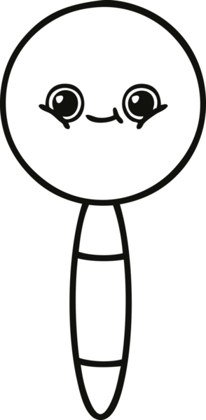 Bir insan tarafından çizilmiş bir büyüteç çizgi çizimi