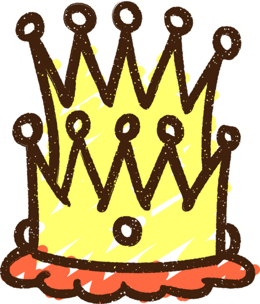 Bir insan tarafından çizilen Crown Tebeşiri