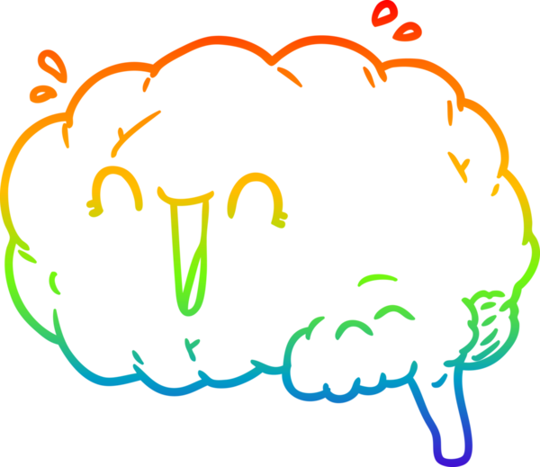 gökkuşağı gradyan çizgi çizimi bir insan tarafından çizilmiş bir çizgi beyin